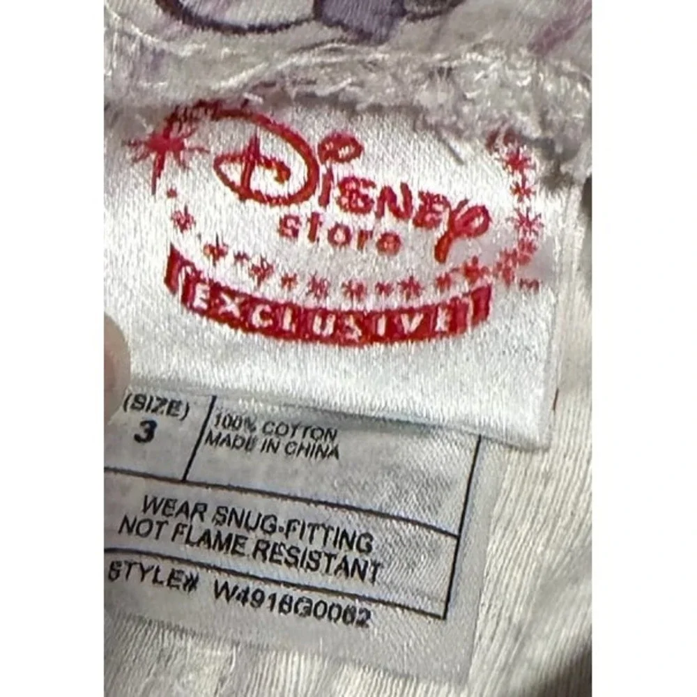 Disney Store Y2K Tinker Bell Pajamas‎ Girls Size 3 Floral Long Sleeve PJ Set